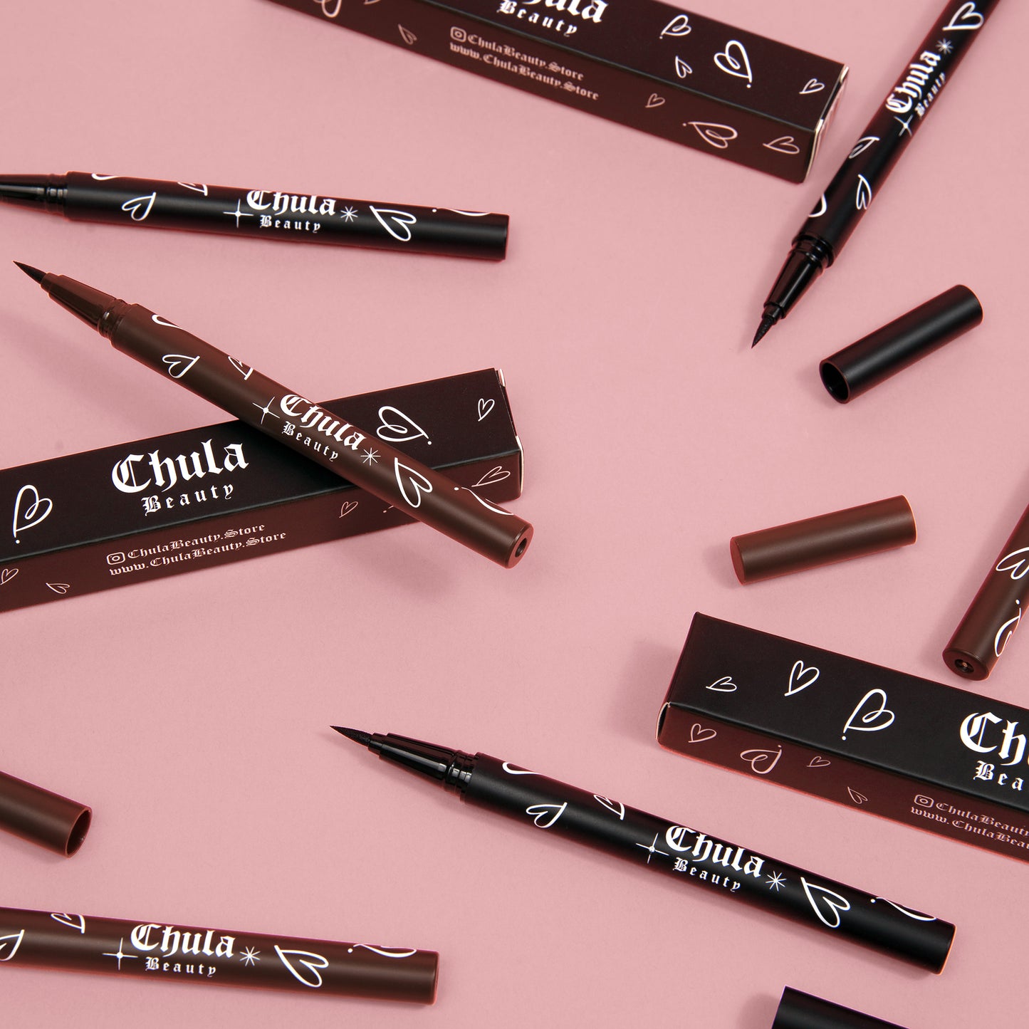 Chula Liquid Liners - Waterproof & Sweatproof Felt-Tip Liquid Eyeliners