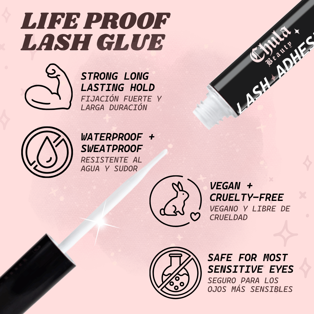 The Latina Glam Essentials - Complete Strip Lash Starter Kit – 7-Piece False Eyelash Bundle | Eyeliner, Lash Glue, Lash Curler, Lashes + Lash Tools