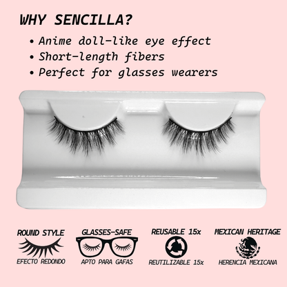 Sencilla | Lash Lover Lashes (Short Anime Rounded, Perfect for Glasses Wearers)