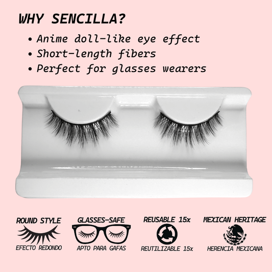 Sencilla | Lash Lover Lashes (Short Anime Rounded, Perfect for Glasses Wearers)