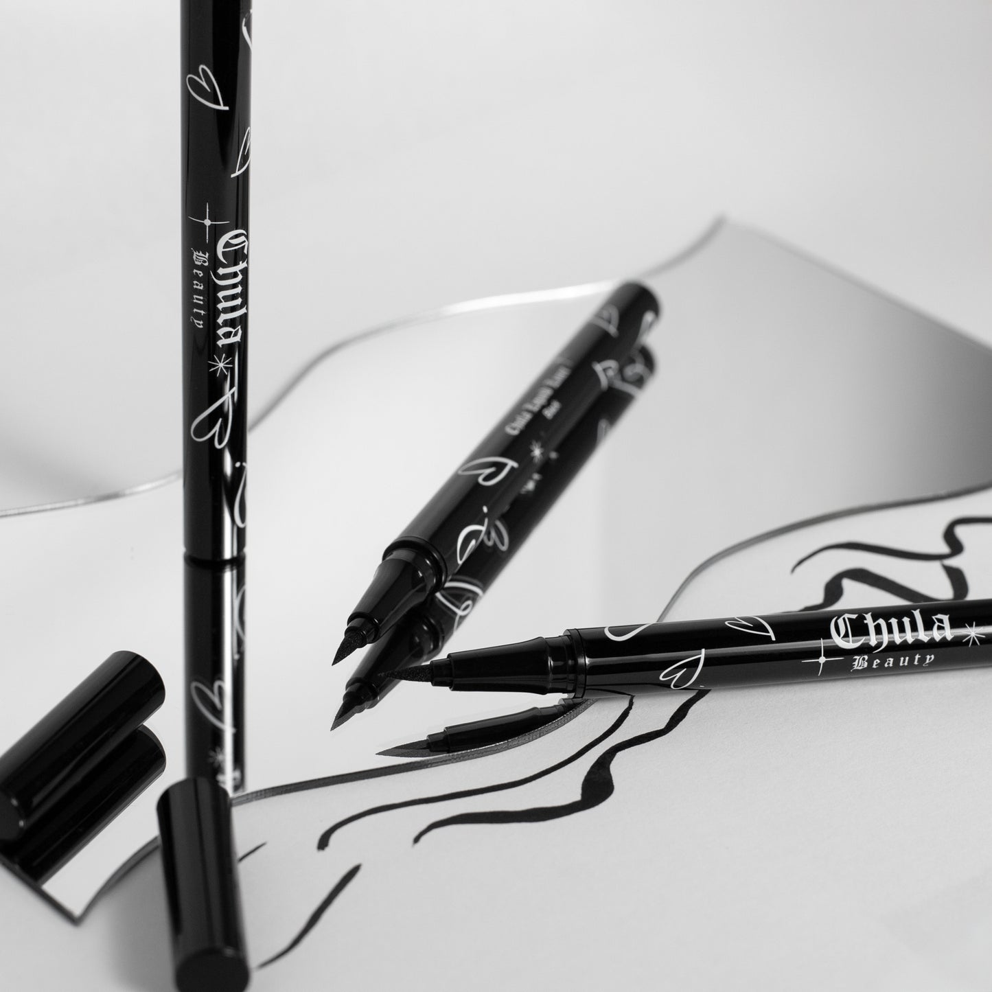 Chula Liquid Liners - Waterproof & Sweatproof Felt-Tip Liquid Eyeliners