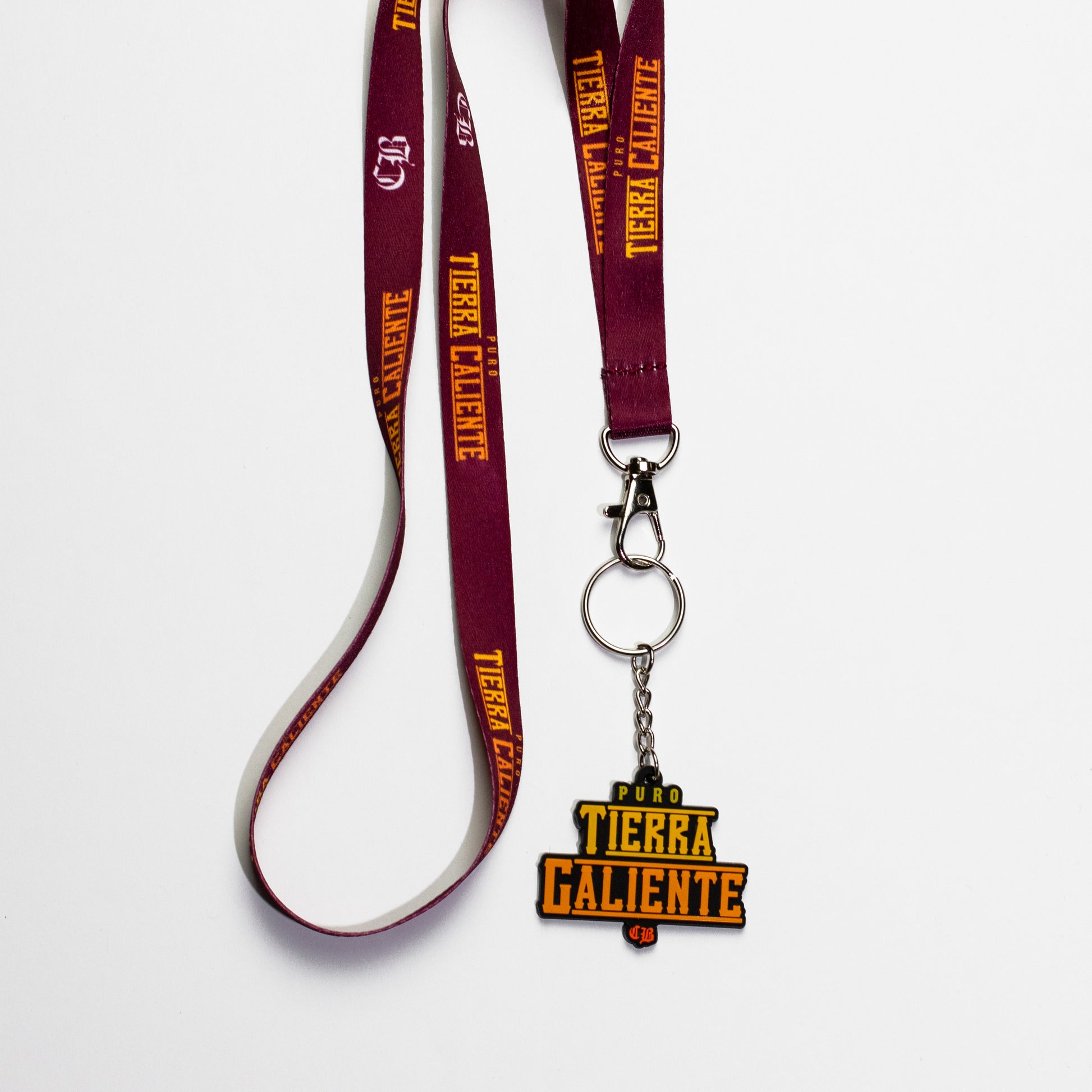 PURO TIERRA CALIENTE MAROON LANYARD AND KEYCHAIN CHULA BEAUTY CB